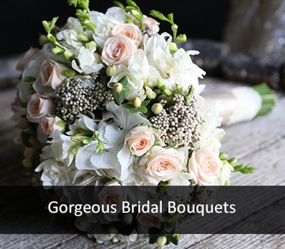 Bridal Bouquets, Custom Hand-Tied Bouquets, Wedding Flowers