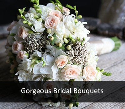 Bridal Bouquets, Custom Hand-Tied Bouquets, Wedding Flowers