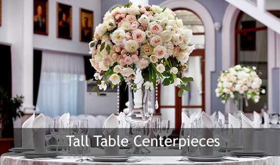 High Table Centerpiece, Flowers For Wedding Receptions